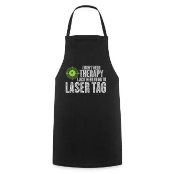 Laser Tag Lasergame Lasertag Laserdrom - Cooking Apron - black - Front - AI Model Male 185 dark (185cm)