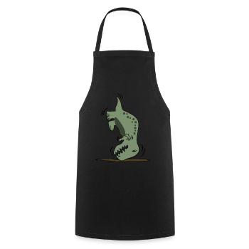 Handstand Dinosaur Tyrannosaurus - Tablier de cuisine - noir - Devant - AI Model Male 185 dark (185cm)