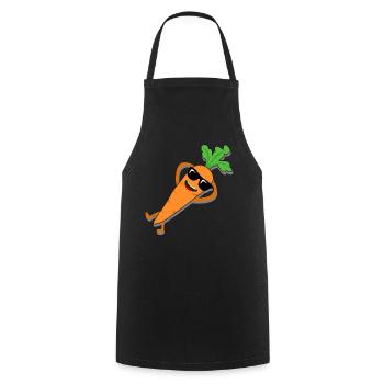 Carrot with Sunglasses Carrots - Kochschürze - Schwarz - Vorne - AI Model Male 185 dark (185cm)