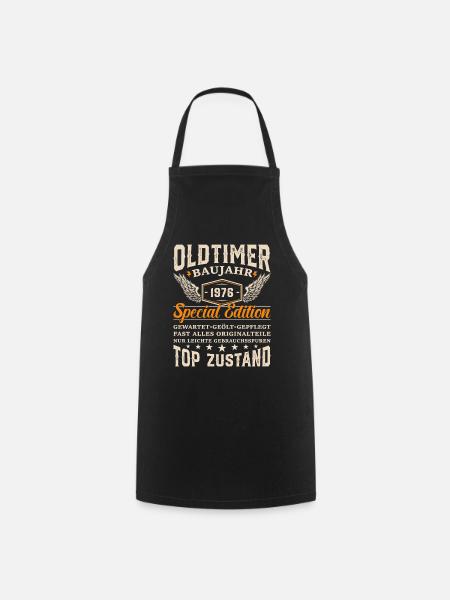 Kultiges Geschenk '76 - Kochschürze - Schwarz