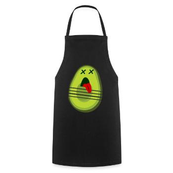 Avocado Cutting Avocados - Cooking Apron - black - Front - AI Model Male 185 dark (185cm)