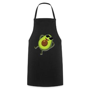 Avocado with Sunglasses Avocados - Cooking Apron - black - Front - AI Model Male 185 dark (185cm)