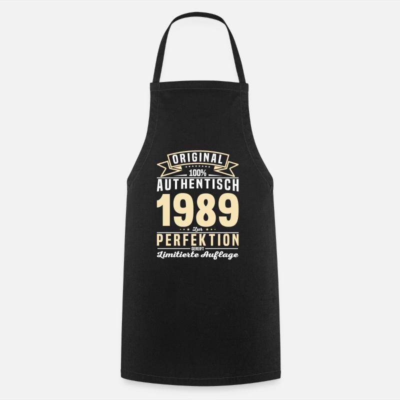 Vintage 1989 - Authentisches Geburtstagsgeschenk - Kochschürze - Schwarz