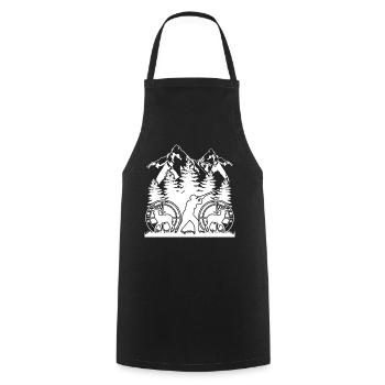 Hunting Joke Hunter - Cooking Apron - black - Front - AI Model Male 185 dark (185cm)