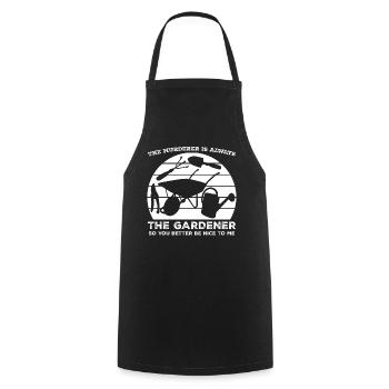 Gardener Garden Gardening Landscaping - Cooking Apron - black - Front - AI Model Male 185 dark (185cm)