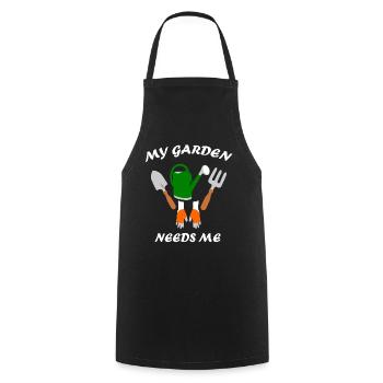 Garden Gardening Landscaping Gardener - Cooking Apron - black - Front - AI Model Male 185 dark (185cm)