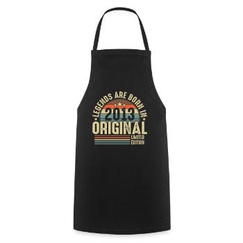 Legendary vintage 2013 - Cooking Apron - black - Front - AI Model Male 185 dark (185cm)