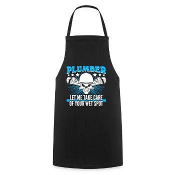 Plumbers Skull Plumber - Kochschürze - Schwarz - Vorne - AI Model Male 185 dark (185cm)