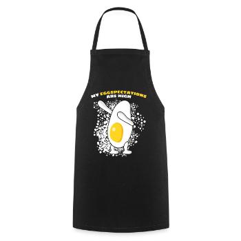 Oeufs Oeuf au plat - Tablier de cuisine - noir - Devant - AI Model Male 185 dark (185cm)