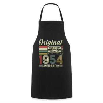 1954 - A Year of Legends - Cooking Apron - black - Front - AI Model Male 185 dark (185cm)