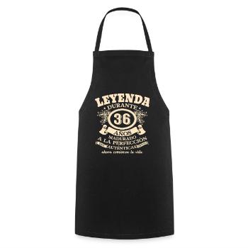 Vintage Legend 36ème Anniversaire - Tablier de cuisine - noir - Devant - AI Model Male 185 dark (185cm)