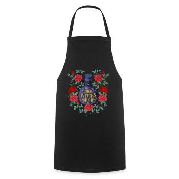 Magic potion for good witches and lots of roses - Cooking Apron - black - Front - AI Model Male 185 dark (185cm)