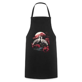 Japanese Bird, Nature, Japan, Culture, Wildlife - Cooking Apron - black - Front - AI Model Male 185 dark (185cm)
