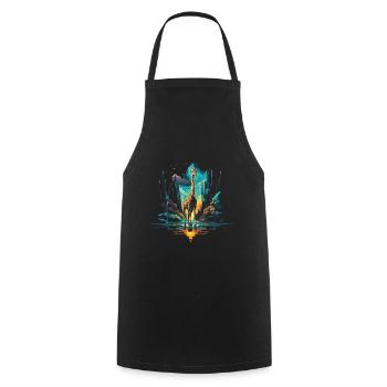 Giraffe, Animal, Wildlife - Cooking Apron - black - Front - AI Model Male 185 dark (185cm)