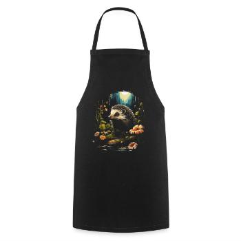 Drôle, Mignon, Animaux sauvages - Tablier de cuisine - noir - Devant - AI Model Male 185 dark (185cm)