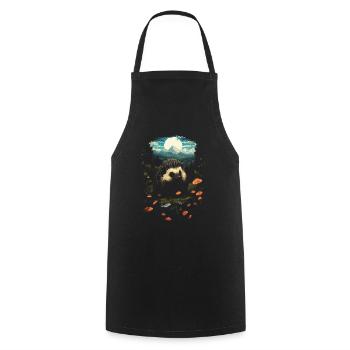 Hedgehog Animal - Cooking Apron - black - Front - AI Model Male 185 dark (185cm)