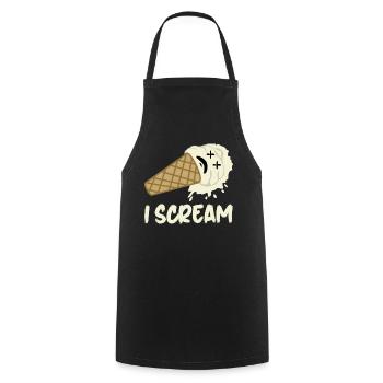 Icecream Screaming Ice Cream - Kochschürze - Schwarz - Vorne - AI Model Male 185 dark (185cm)