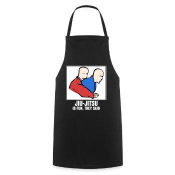 BJJ Brazilian Ju-Jitsu Jiu-Jitsu - Cooking Apron - black - Front - AI Model Male 185 dark (185cm)