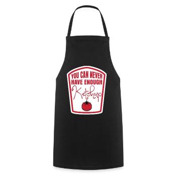 Tomato Ketchup Costume - Kochschürze - Schwarz - Vorne - AI Model Male 185 dark (185cm)
