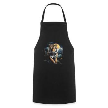 Tiger, Nature, Animals - Cooking Apron - black - Front - AI Model Male 185 dark (185cm)