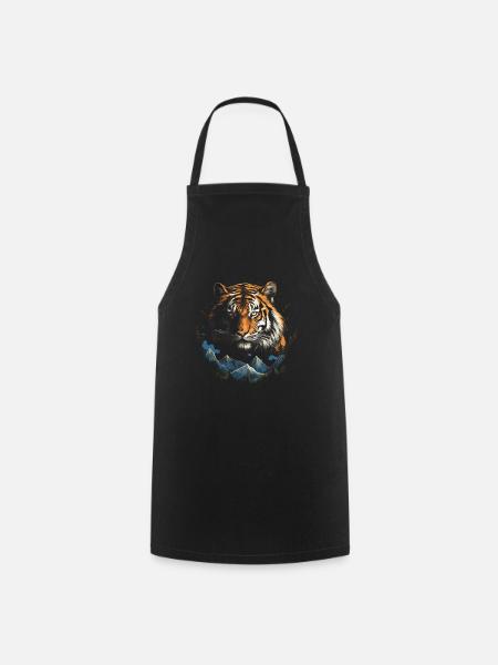 Tiger Natur Tiere - Kochschürze - Schwarz