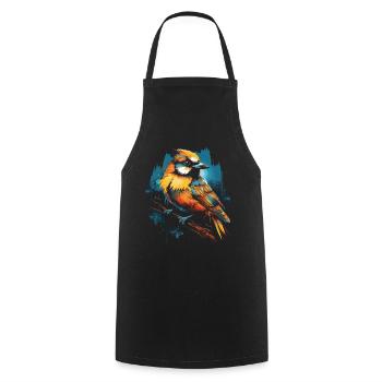 Majestic Bird Illustration Bird Lover - Cooking Apron - black - Front - AI Model Male 185 dark (185cm)