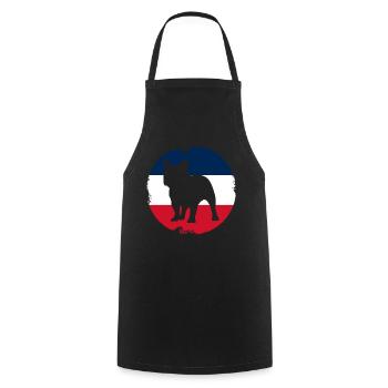 Bouledogue français - Tablier de cuisine - noir - Devant - AI Model Male 185 dark (185cm)