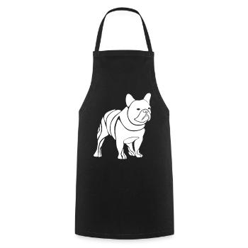 Bouledogue Français French Bulldog - Cooking Apron - black - Front - AI Model Male 185 dark (185cm)