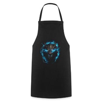 Dragon Role Playing Game Dragon - Cooking Apron - black - Front - AI Model Male 185 dark (185cm)