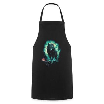 loup-garou loup loup mythologie jeu de rôle animal - Tablier de cuisine - noir - Devant - AI Model Male 185 dark (185cm)