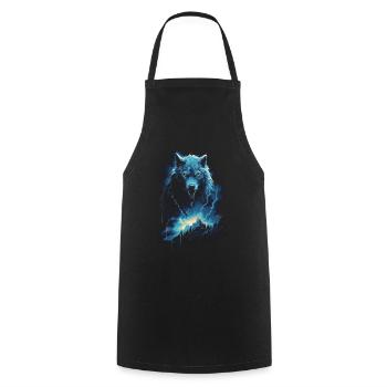 loup-garou loup loup mythologie jeu de rôle animal - Tablier de cuisine - noir - Devant - AI Model Male 185 dark (185cm)