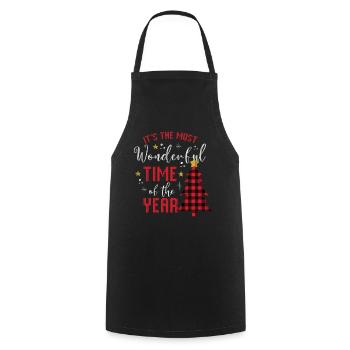 It's The Most Wonderful Time Of The Year - Cooking Apron - black - Front - AI Model Male 185 dark (185cm)