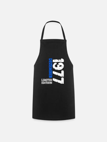 1977 décembre édition limitée 46e anniversaire décoration - Tablier de cuisine - noir