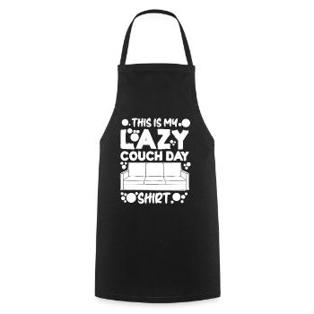 Lazy Couch Day Sofa - Cooking Apron - black - Front - AI Model Male 185 dark (185cm)