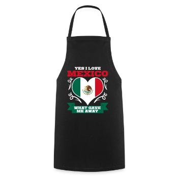 Mexico Heart Mexican Flag Mexicans - Cooking Apron - black - Front - AI Model Male 185 dark (185cm)