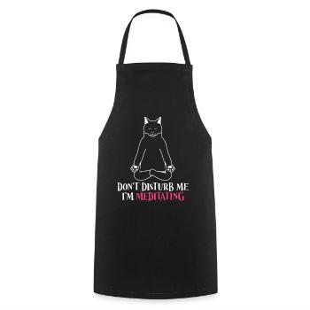 Méditation Yoga du chat Méditation - Tablier de cuisine - noir - Devant - AI Model Male 185 dark (185cm)