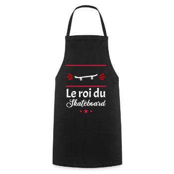 le roi du skateboard, skateboardeur, skateur - Tablier de cuisine - noir - Devant - AI Model Male 185 dark (185cm)
