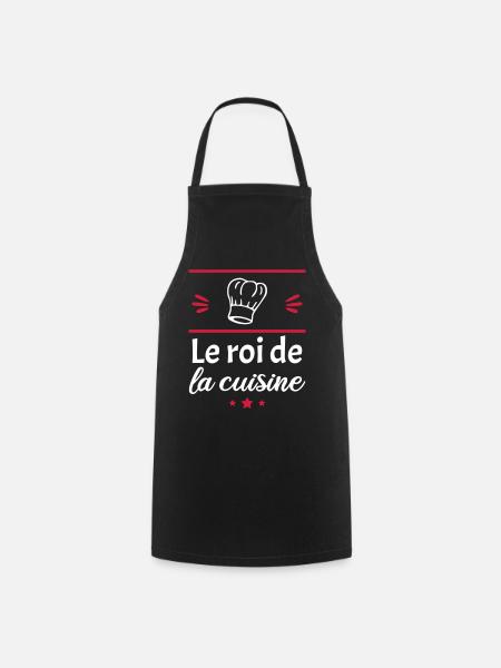 le roi de la cuisine, cuisinier, chef de cuisine - Tablier de cuisine - noir