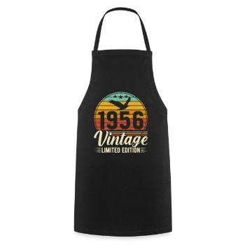 Legendary 68th birthday 1956 - Cooking Apron - black - Front - AI Model Male 185 dark (185cm)
