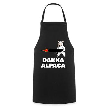 Dakka Alpaca - Kochschürze - Schwarz - Vorne - AI Model Male 185 dark (185cm)