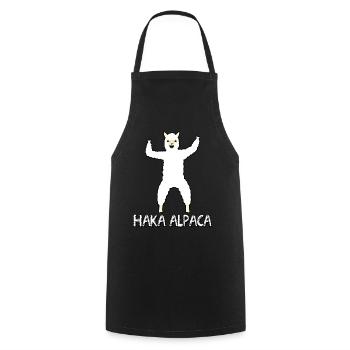 Haka Alpaca - Kochschürze - Schwarz - Vorne - AI Model Male 185 dark (185cm)