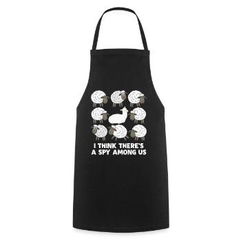 Alpaga Spy Sheep Alpagas - Tablier de cuisine - noir - Devant - AI Model Male 185 dark (185cm)