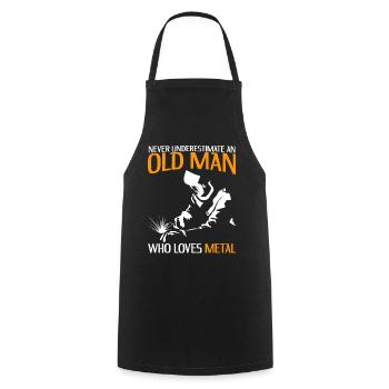 Blacksmith Welder Metalworker Metal Work - Cooking Apron - black - Front - AI Model Male 185 dark (185cm)