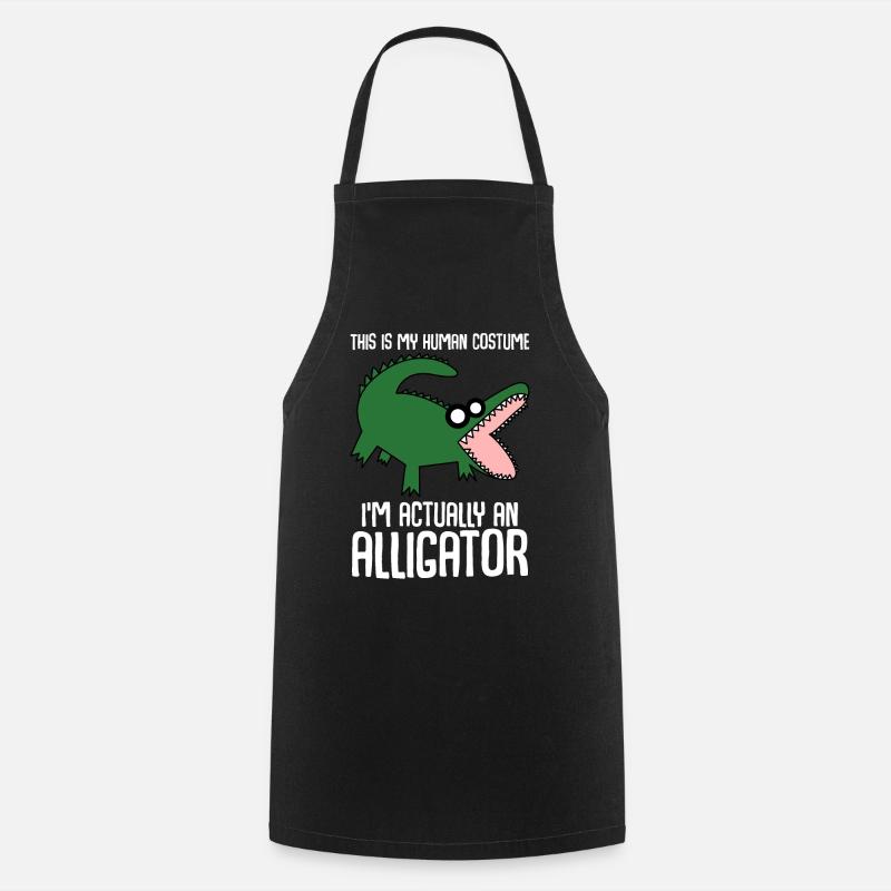 Alligator Alligators Crocodile - Tablier de cuisine - noir