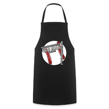 Baseball pour les vieux hommes - Tablier de cuisine - noir - Devant - AI Model Male 185 dark (185cm)