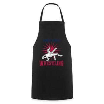 Wrestling Joke Wrestler - Kochschürze - Schwarz - Vorne - AI Model Male 185 dark (185cm)