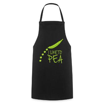 Pea Vegan Vegetarian Peas - Cooking Apron - black - Front - AI Model Male 185 dark (185cm)