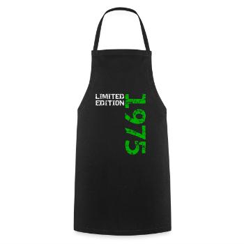 1975 Limited Edition Birthday Gift Wife Husband - Cooking Apron - black - Front - AI Model Male 185 dark (185cm)