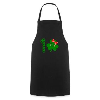 St Patricks Day Accessories Ireland Shamrock Decoration - Cooking Apron - black - Front - AI Model Male 185 dark (185cm)