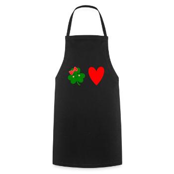 Accessoires de la Saint-Patrick, décoration de Shamrock d'irlande - Tablier de cuisine - noir - Devant - AI Model Male 185 dark (185cm)